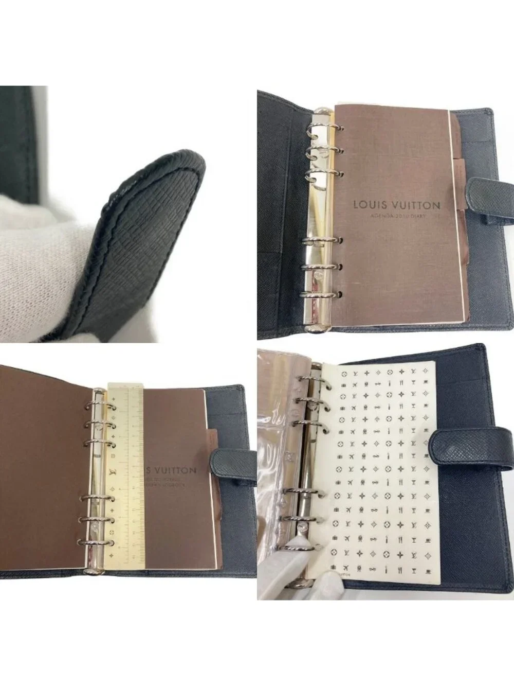 Louis Vuitton Taiga Agenda Notebook Cover Black
